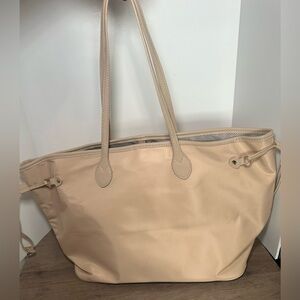 Threaded Pear Beige Tote Bag Purse.